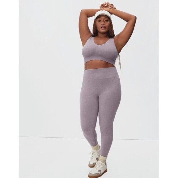 Everlane The Seamless Ribbed High Rise Legging Light Purple XS/S - Picture 1 of 6